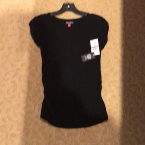 Woman’s black rayon and spandex top